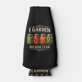 Porta-garrafa Eu Cuido do Jardim Porque Posso Camiseta Divertida