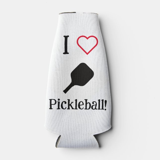 Porta-garrafa Eu ❤️ Pickleball! (Frente)