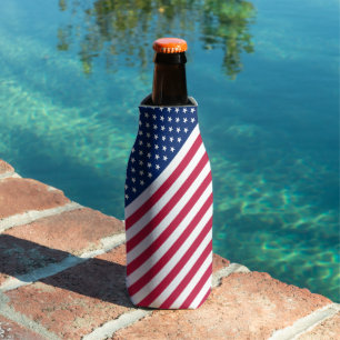 Porta-garrafa EUA Red Blue White Stars and Strike Bottle Cooler