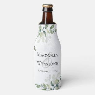 Porta-garrafa Eucalyptus Greenery Wedding Monograma