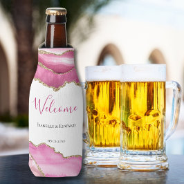 Porta-garrafa Favoritos do Convidado de Casamento de Pedra Rosa-