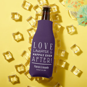 Porta-garrafa Felicidade Para Sempre Casamento ROXO