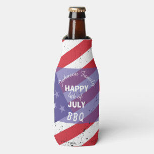 Porta-garrafa Feliz 4 de julho CHURRASCO da Família Patriótica