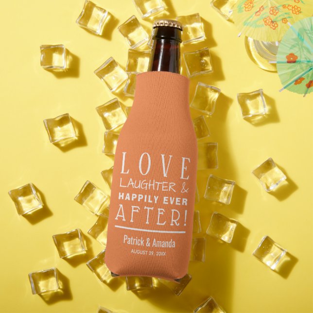 Porta-garrafa Felizes para Sempre Casamento LARANJA (Verão in situ)