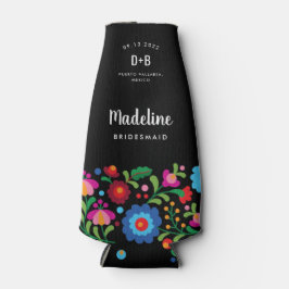 Porta-garrafa Festa de casamento de bordados mexicanos