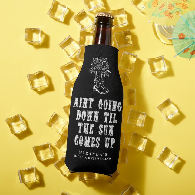 Porta-garrafa Festa de solteira Country Cowgirl Dizendo (Verão in situ)