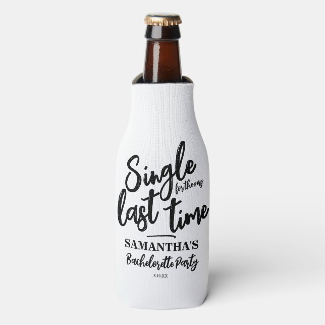 Porta-garrafa Festa de solteira minimalista (Frente da Garrafa)