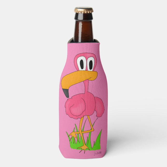 Porta-garrafa Flamingo Fun Koozie (Frente da Garrafa)