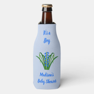 Porta-garrafa Flores de Bluebell para Bebê Menino Churrasco de B