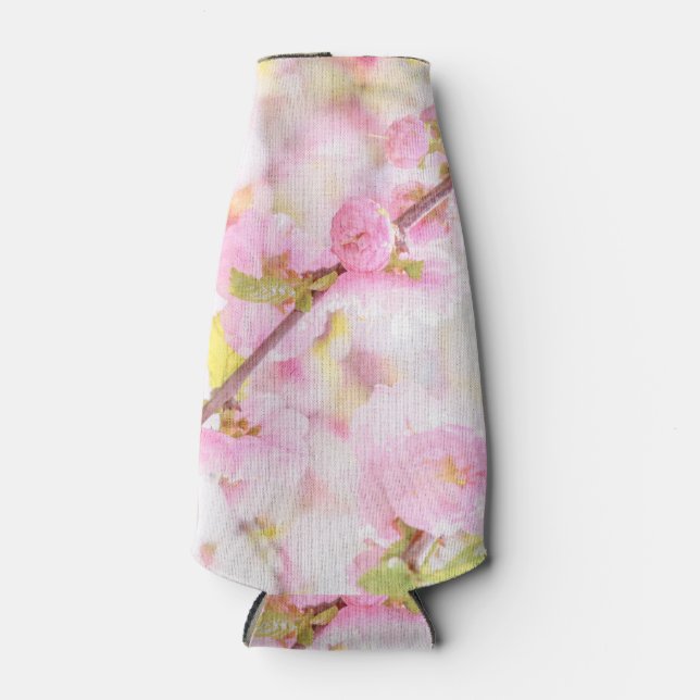 Porta-garrafa Flores de sakura cor-de-rosa - flor de cereja japo (Frente)