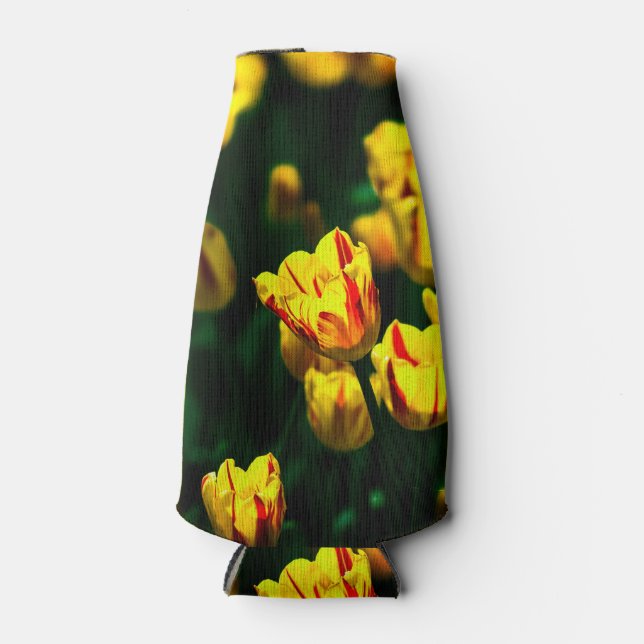 Porta-garrafa Flores de tulipas amarelas (Frente)
