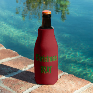 Porta-garrafa Floresta De Natal, Dourado Brat, Vermelho Crimson