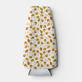 PORTA-GARRAFA FOLHAS VERDES E DOURADAS COM ACORDOS DE LARANJA