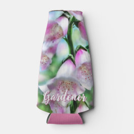 Porta-garrafa Foxglove Flowers Floral Pink Garden Personalized