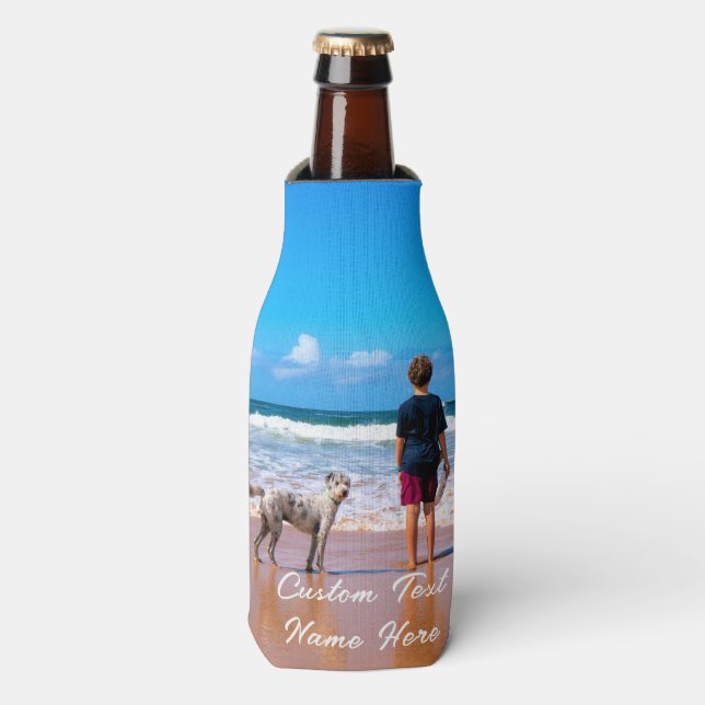Porta-garrafa Frasco de Texto Fotográfico Personalizado Refresca (Frente da Garrafa)