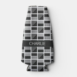 Porta-garrafa Frascos Geométricos com nome personalizado garrafa