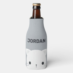 Porta-garrafa Gatinho Fofo com Nome Personalizado