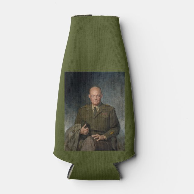 Porta-garrafa General Dwight Eisenhower 5 Star - Retrato Pintado (Frente)
