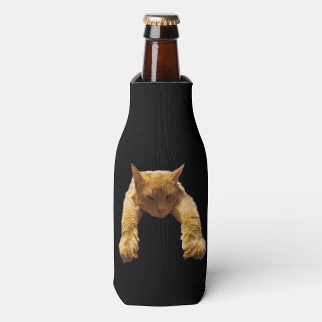 Porta-garrafa Ginger Lazy Cat, Bottle Cooler (Frente da Garrafa)