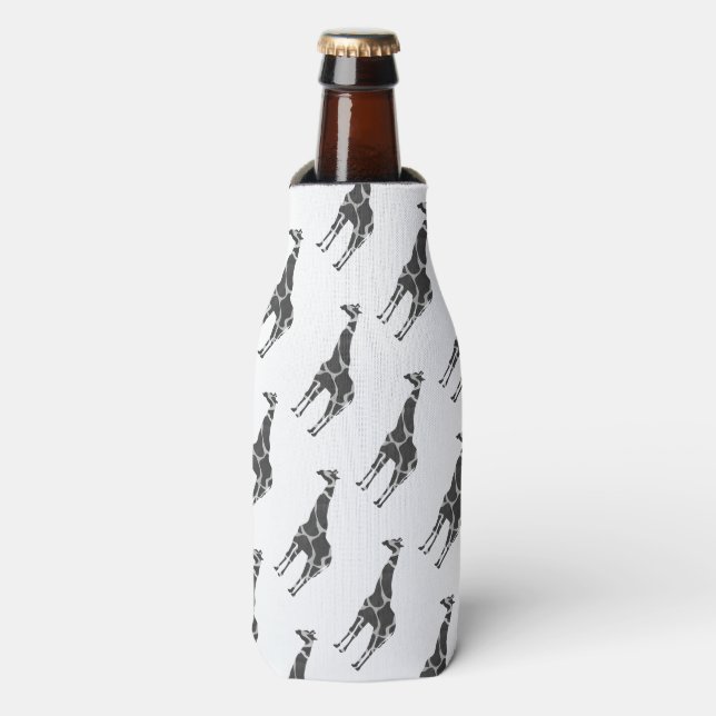 Porta-garrafa Giraffe Black e Cinza Silhoutte (Frente da Garrafa)