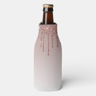 Porta-garrafa Glitter líquido de rosa Dourado