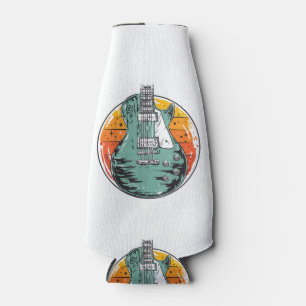 Porta-garrafa Guitarra Elétrica Retro Sunset Vintage Music Banda