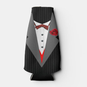 Porta-garrafa Imagem Tuxedo, Red Tartan Dickybow, Cinzas Laptops