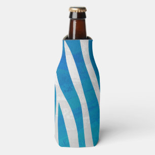 Porta-garrafa Impressão azul e branco da zebra