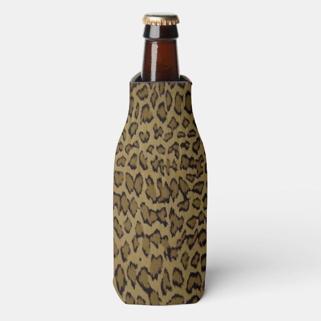 PORTA-GARRAFA IMPRESSÃO DE LEOPARDO ANIMAL (Frente da Garrafa)