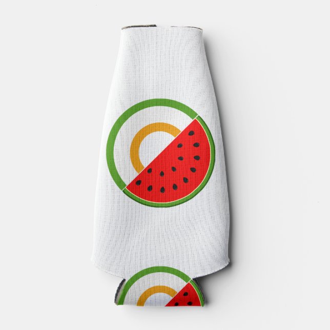 Porta-garrafa IRLANDA ESTÁ COM A PALESTINA - Melancia (Frente)