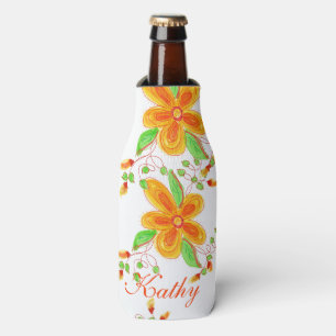 Porta-garrafa Jaqueta de Frasco Floral Personalizado