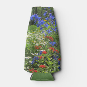 Porta-garrafa Jardim colorido do primavera! Azul de Larkspur