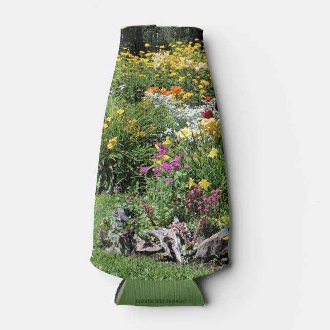 Porta-garrafa Jardins de Verão de Médio Coloridos (Frente)