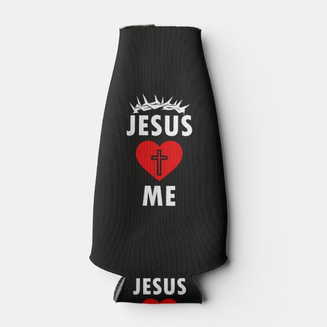 Porta-garrafa Jesus Ama ME Cristão Religioso (Frente)