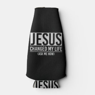 Porta-garrafa Jesus Mudou Minha Vida Pergunte Como Jesus