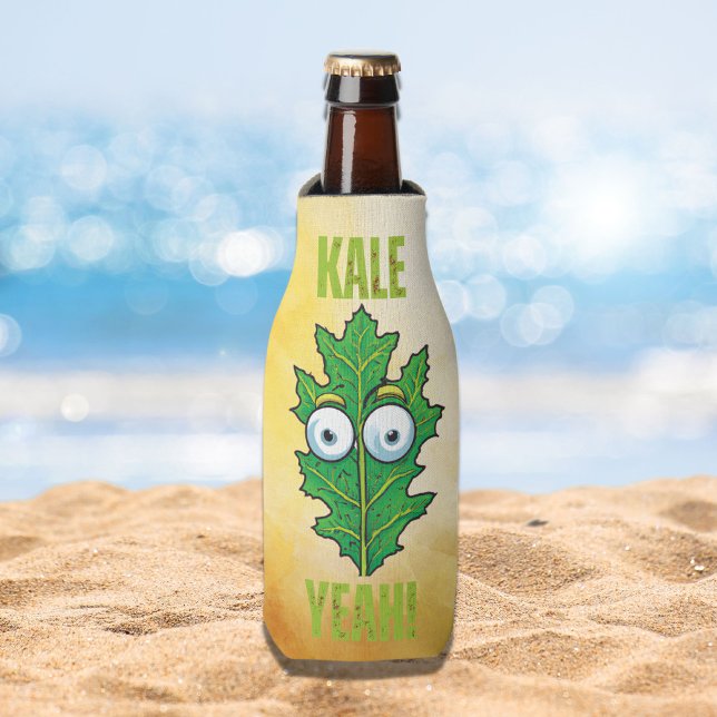 Porta-garrafa Kale Sim Engraçado Veggie Pun Pode Resfriar (Criador carregado)