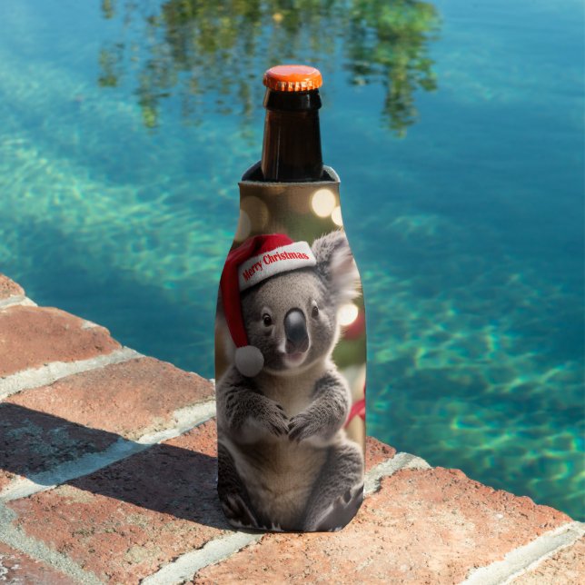 Porta-garrafa "Koala Kris Kringle: Natal Abaixo" (Piscina in situ)