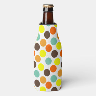 Porta-garrafa Laranja, Amarelo, Marrom, Pontos Azuis
