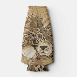 Porta-garrafa Leopardo sépia selvagem