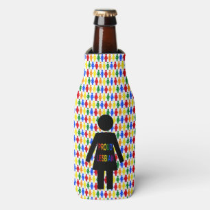 Porta-garrafa LGBTQ Silhuette Lésbica e Rainbow Ladies