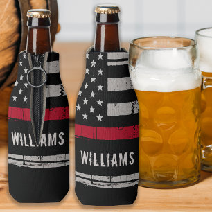 Porta-garrafa Linha Vermelha fina de bombeiro personalizado