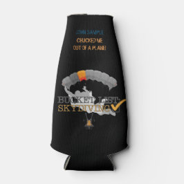 Porta-garrafa Lista de baldes: Skydiving (Personalizável)