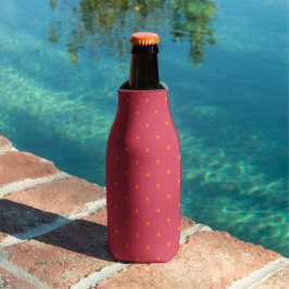 Porta-garrafa Magenta Vermelho Rosa Com Pontos Laranja de Peixe