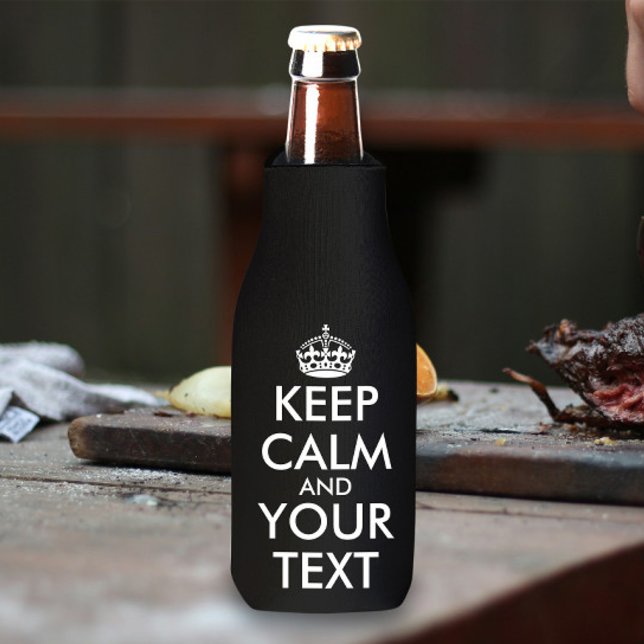 Porta-garrafa Mantenha-se calma e continue - Crie a sua própria  (Criador carregado)