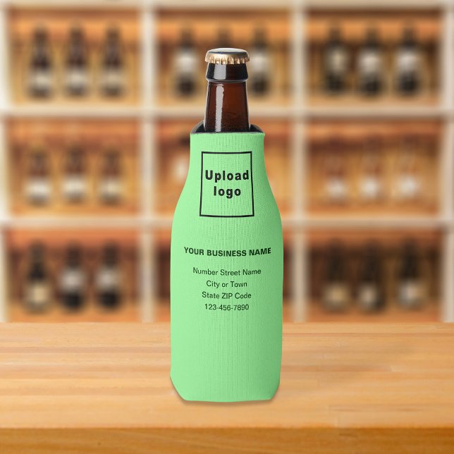 Porta-garrafa Marca comercial Fria Verde (Build brand name awareness. Your business brand on light green bottle cooler.)
