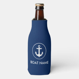 Porta-garrafa Marinho Náutico Blue Anchor Boat Name