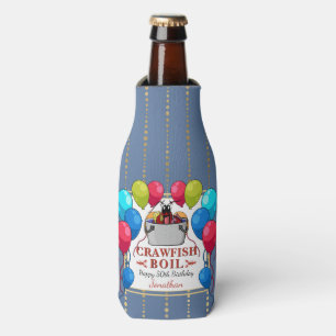 Porta-garrafa Mariscos Mariscos Boil Festa Azul Dourada Anivers