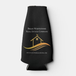 Porta-garrafa Marketing Personalizado da Casa Dourada Preta Imob