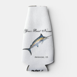 Porta-garrafa Marlin do nome do barco personalizado