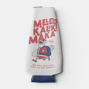 Porta-garrafa Mele Kalikimaka - Papais noeis engraçados Natal no